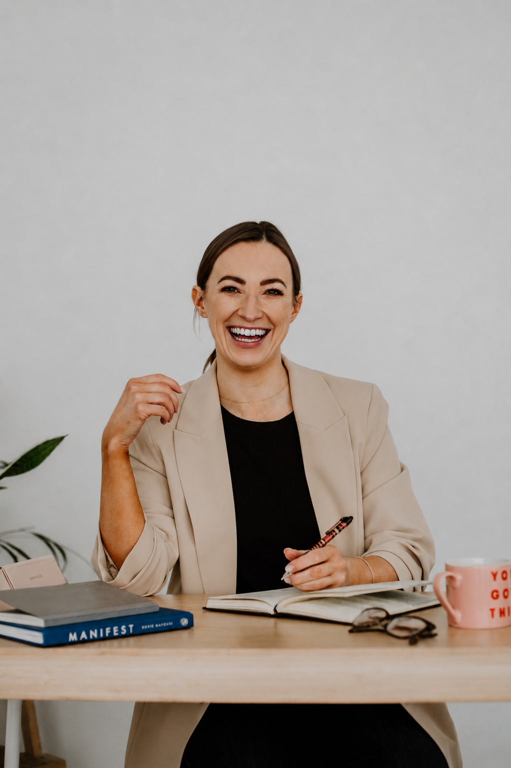 Ella Winton at her desk